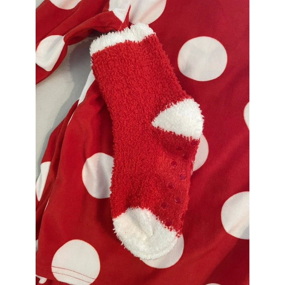Hello Kitty Pajamas Girls Size 8 Red and White Top Bottoms Socks Set